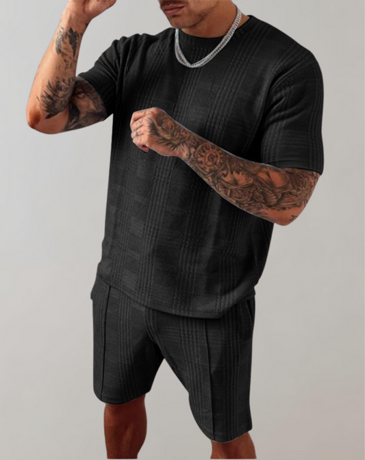 Jadiel - Completo con Camicia e Pantaloncini in Stile Casual