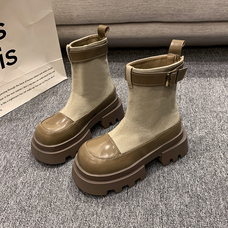 Louise - Stivaletti con plateau da donna