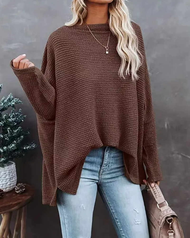 Madalyn - Maglione oversize in maglia con spalle scoperte