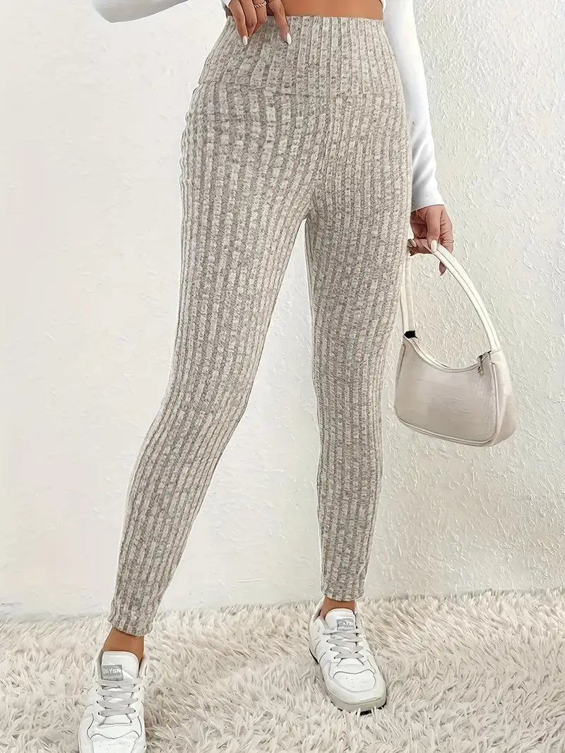 Celia - Eleganti leggings a vita alta foderati in pile per donna