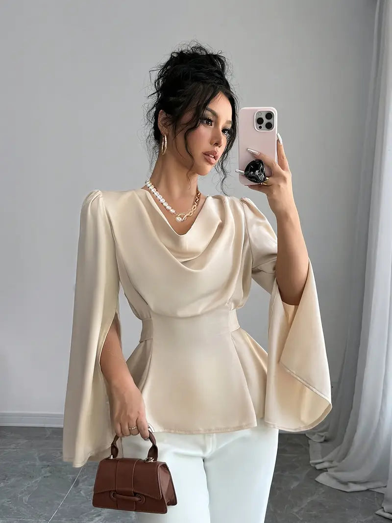 Lydia - Elegante top con maniche a campana
