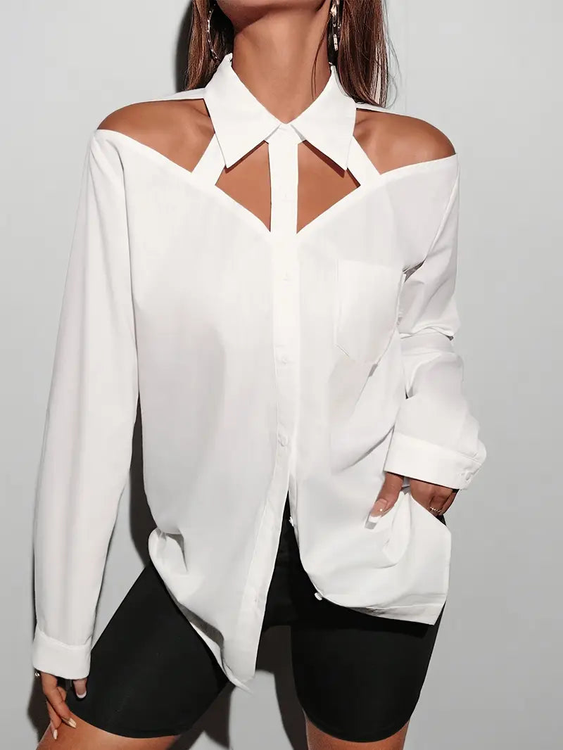 Georgia - Camicia con bottoni e ritaglio Elegante