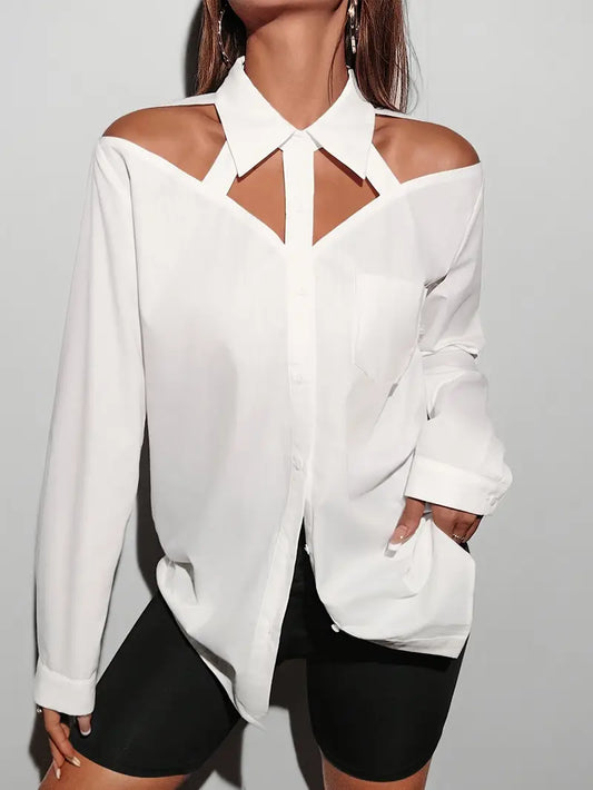 Georgia - Camicia con bottoni e ritaglio Elegante