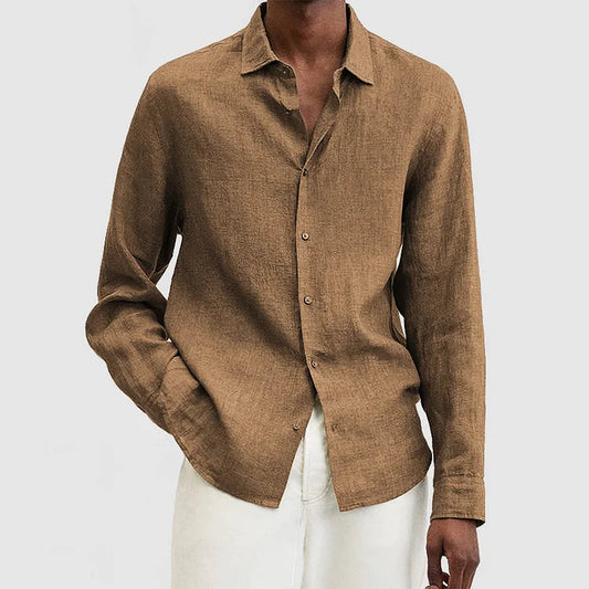 Kiefer - Camicia classica e comoda a maniche lunghe con bottoni