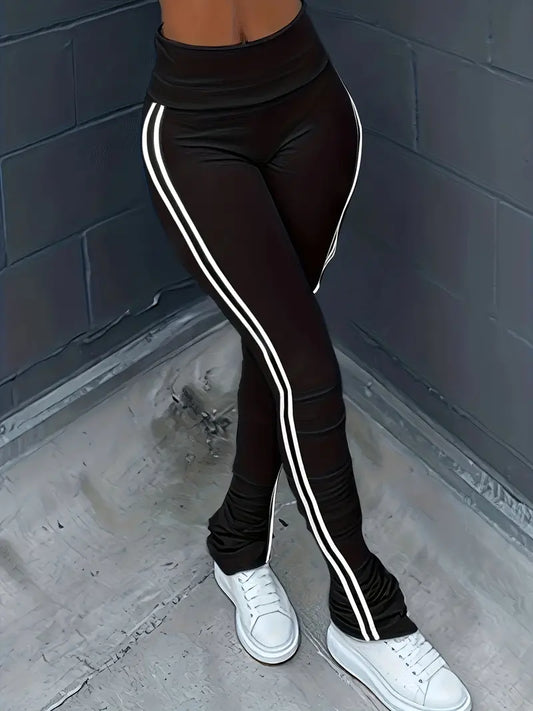 Daphne - Leggings aderenti a righe laterali