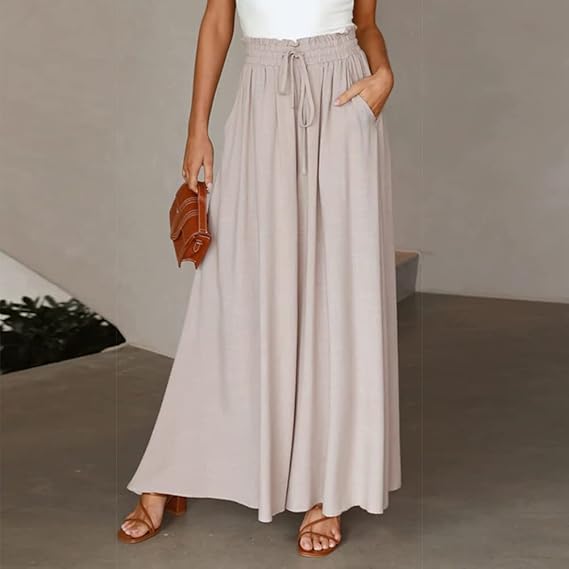 Lucretia - Pantaloni da donna con coulisse ed elastico in vita
