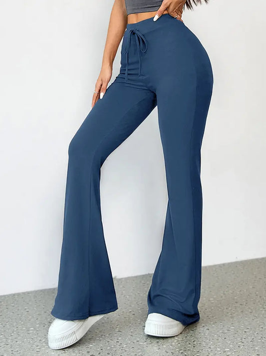 Amelia - Pantaloni svasati con coulisse e vita elastica