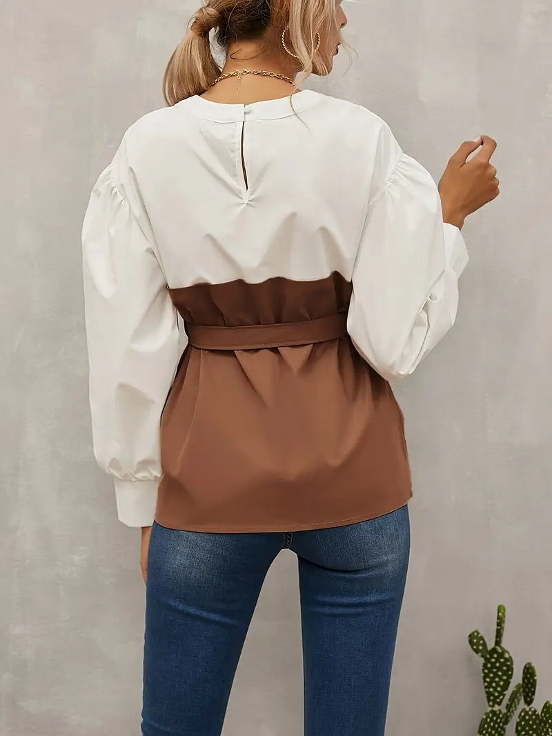 Dorothea - Eleganti top con contrasti di colore per donna