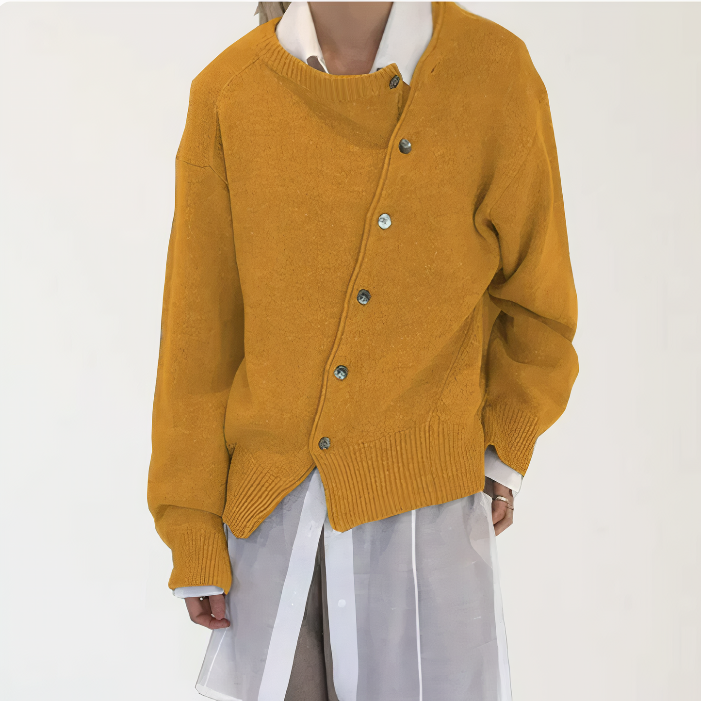 Giacca avvolgente in cashmere con giocosi dettagli di bottoni - Paige