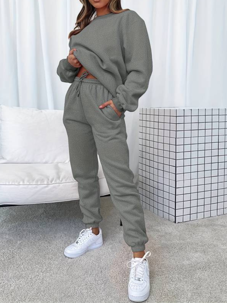 Analyn - Completo casual elegante con felpa e pantaloni jogger