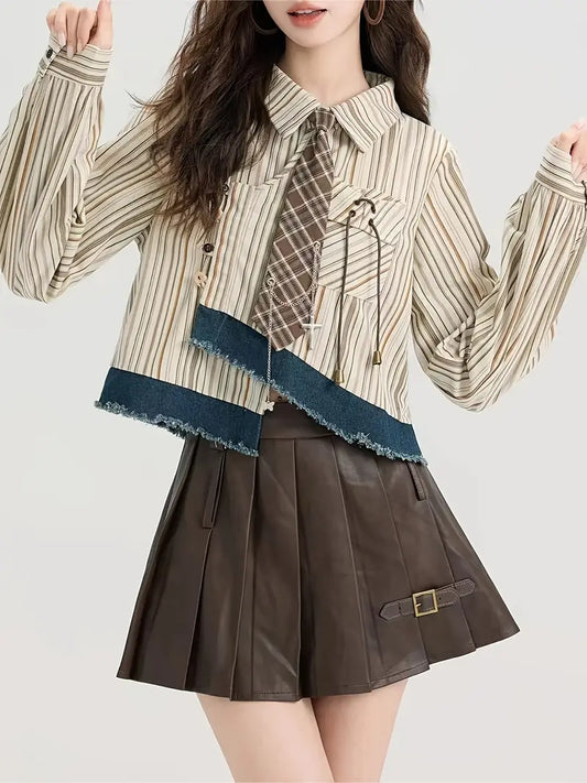 Briar - Camicia a righe a maniche lunghe da donna