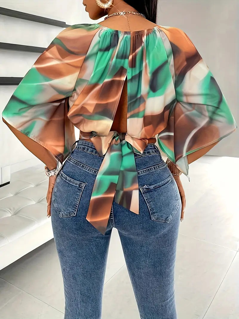 Sophia - Elegante camicetta con motivo batik