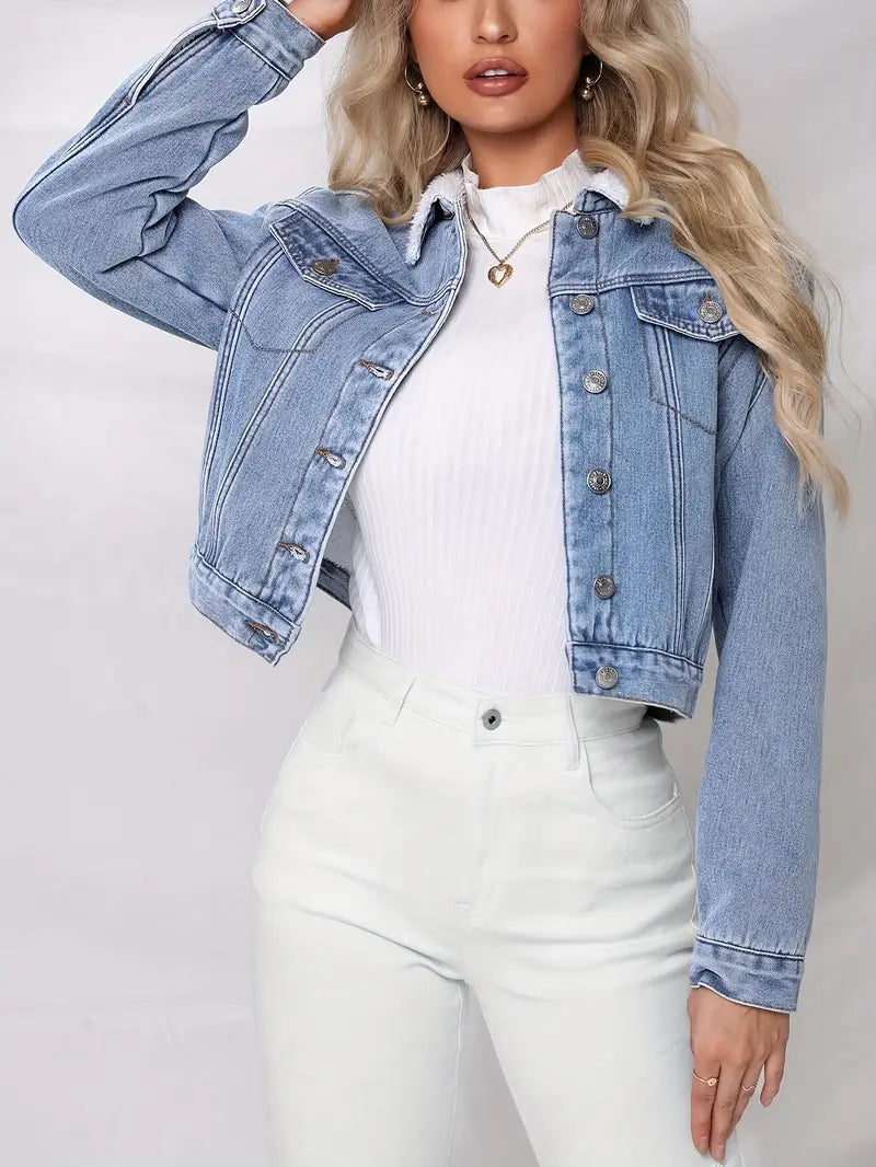 Annmarie - Giacca in pile in denim