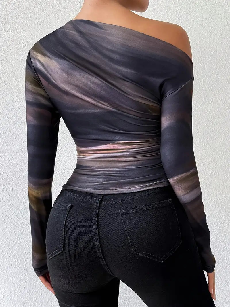 Catherine - Elegante top casual a maniche lunghe