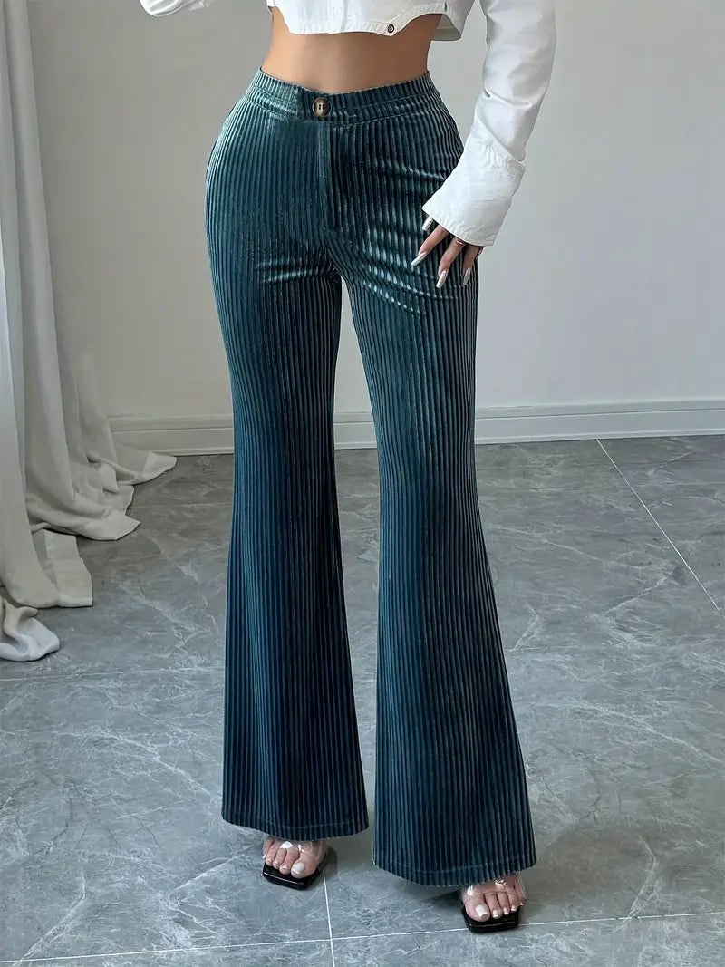 Della - Pantaloni semplici con gambe svasate
