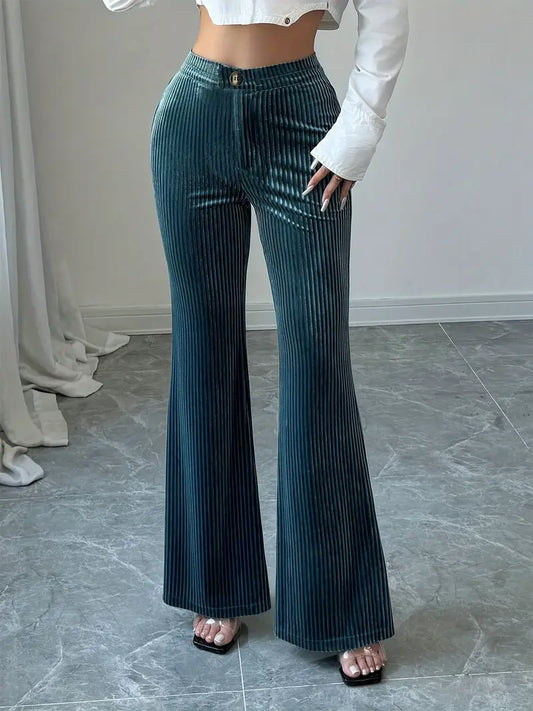 Della - Pantaloni semplici con gambe svasate
