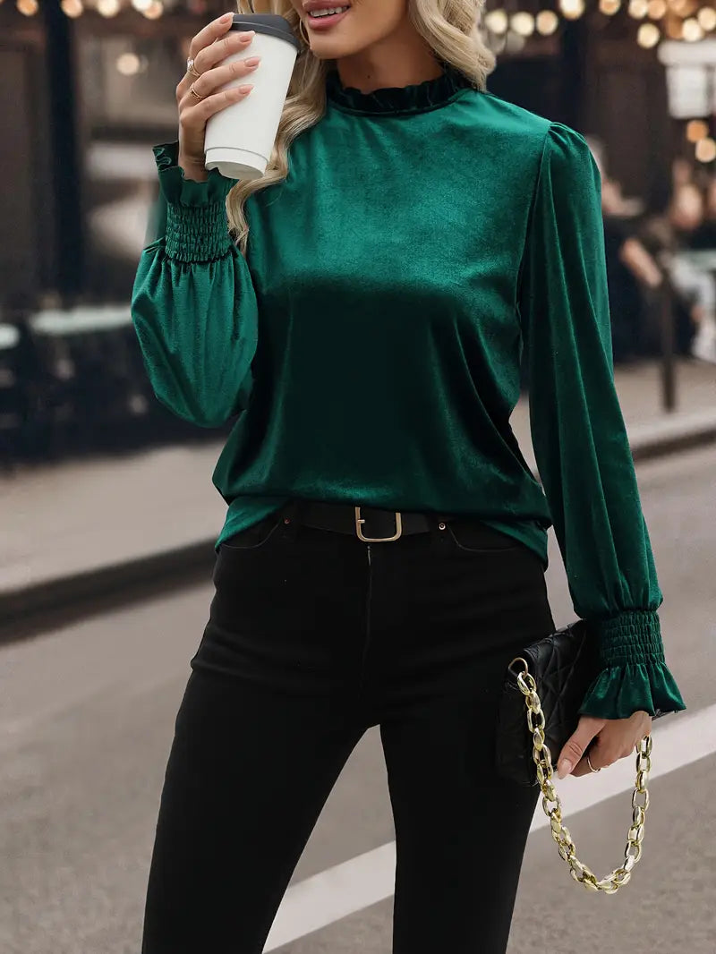 Lillian - Elegante top in velluto per donna