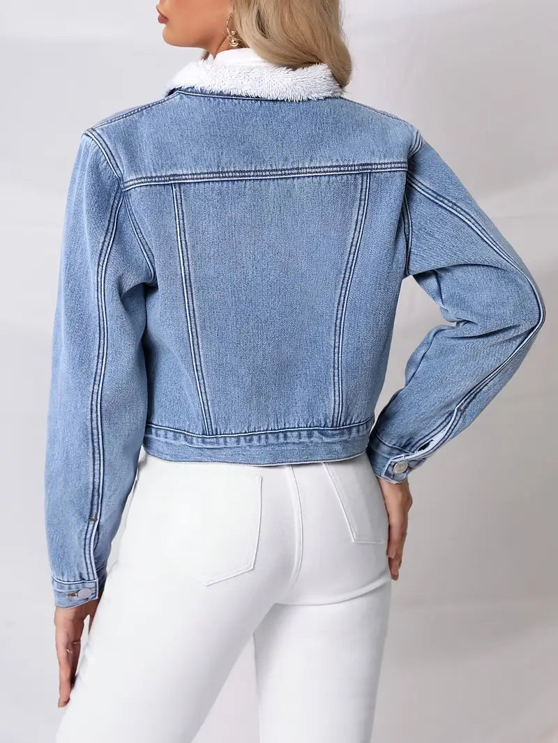 Annmarie - Giacca in pile in denim