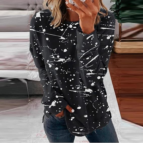 Evie - Camicia sciolta alla moda con motivo batik