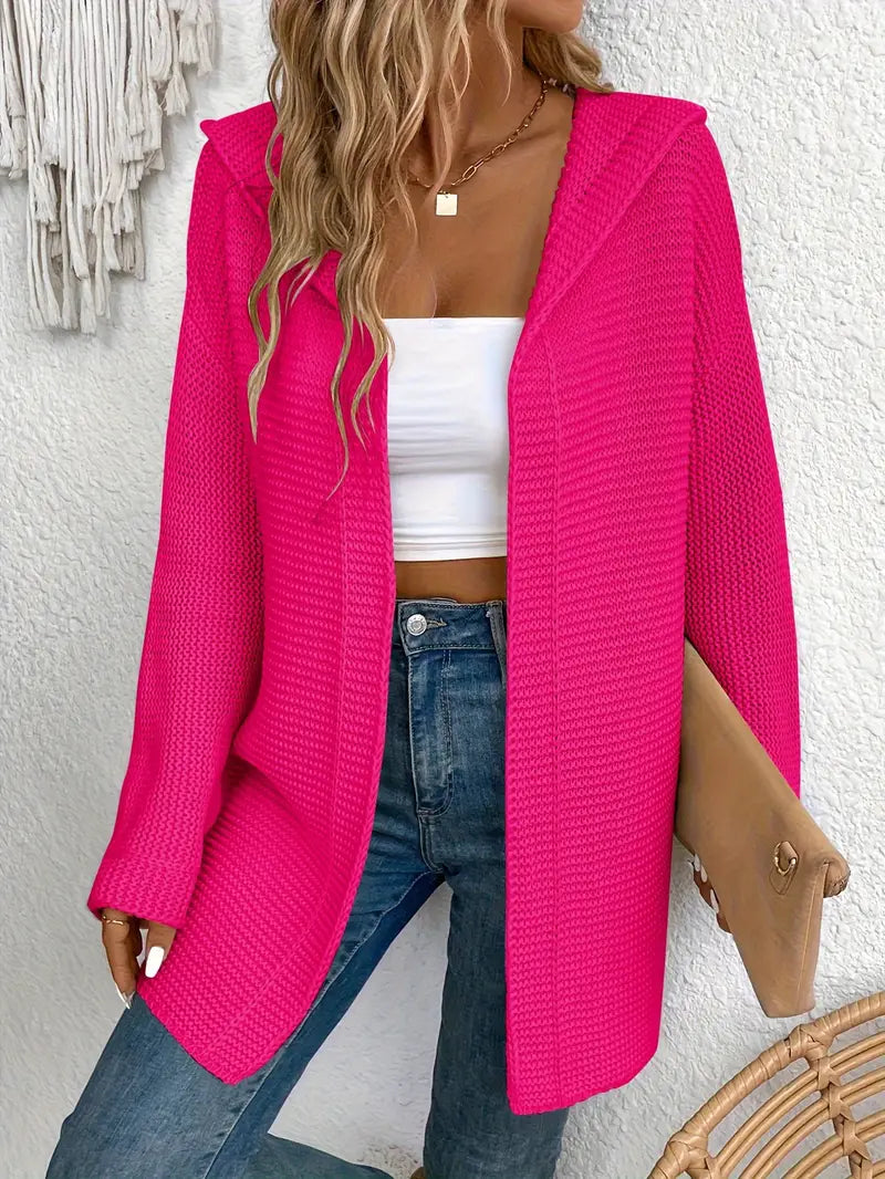 Aura - Cardigan con cappuccio aperto