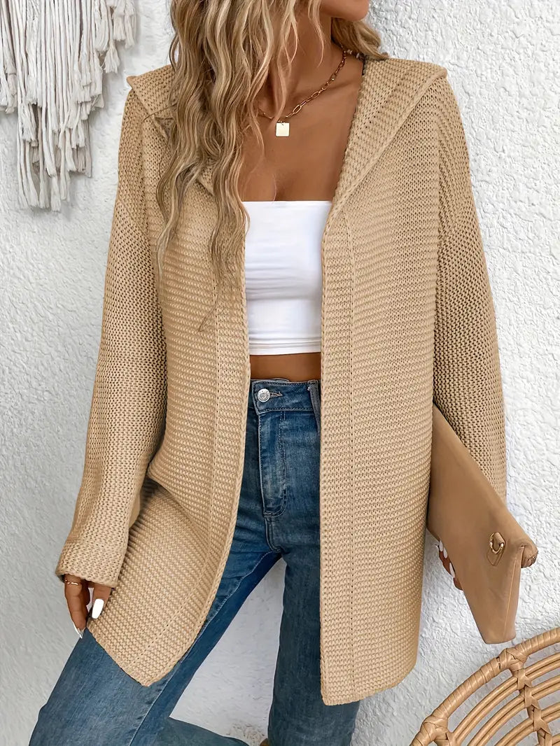 Aura - Cardigan con cappuccio aperto