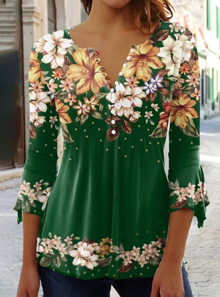 Violeta - Elegante blusa floreale con stile