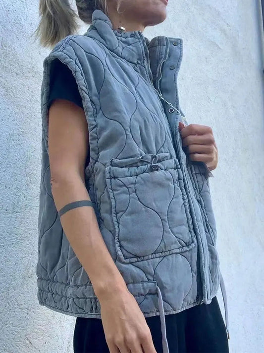 Angela - Gilet in cotone senza maniche