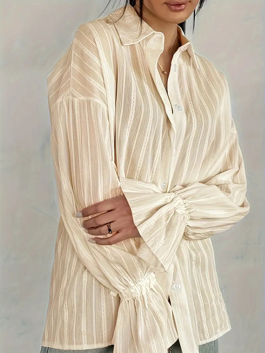 Harriet - Camicia a maniche lunghe con bottoni da donna