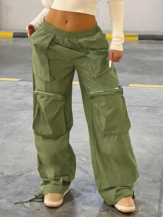 Esther - Pantaloni cargo con tasche multiple e cerniera