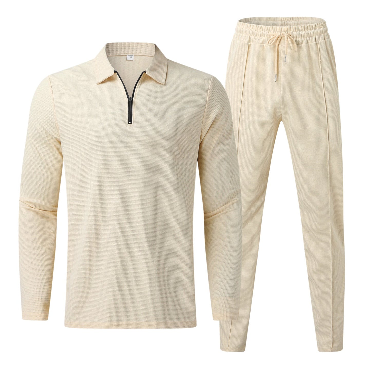 Harvey - Elegante e comodo completo con polo a maniche lunghe e pantaloni