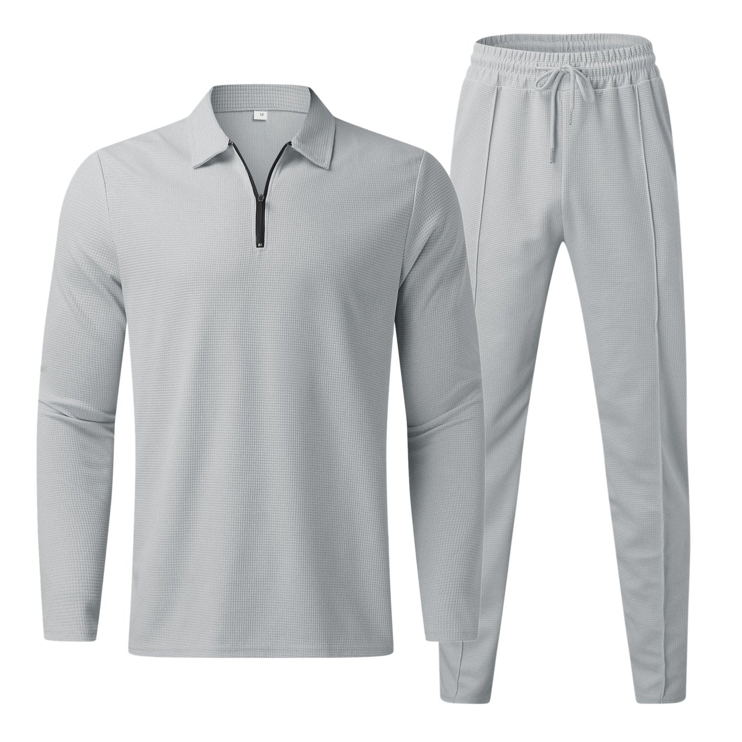 Harvey - Elegante e comodo completo con polo a maniche lunghe e pantaloni