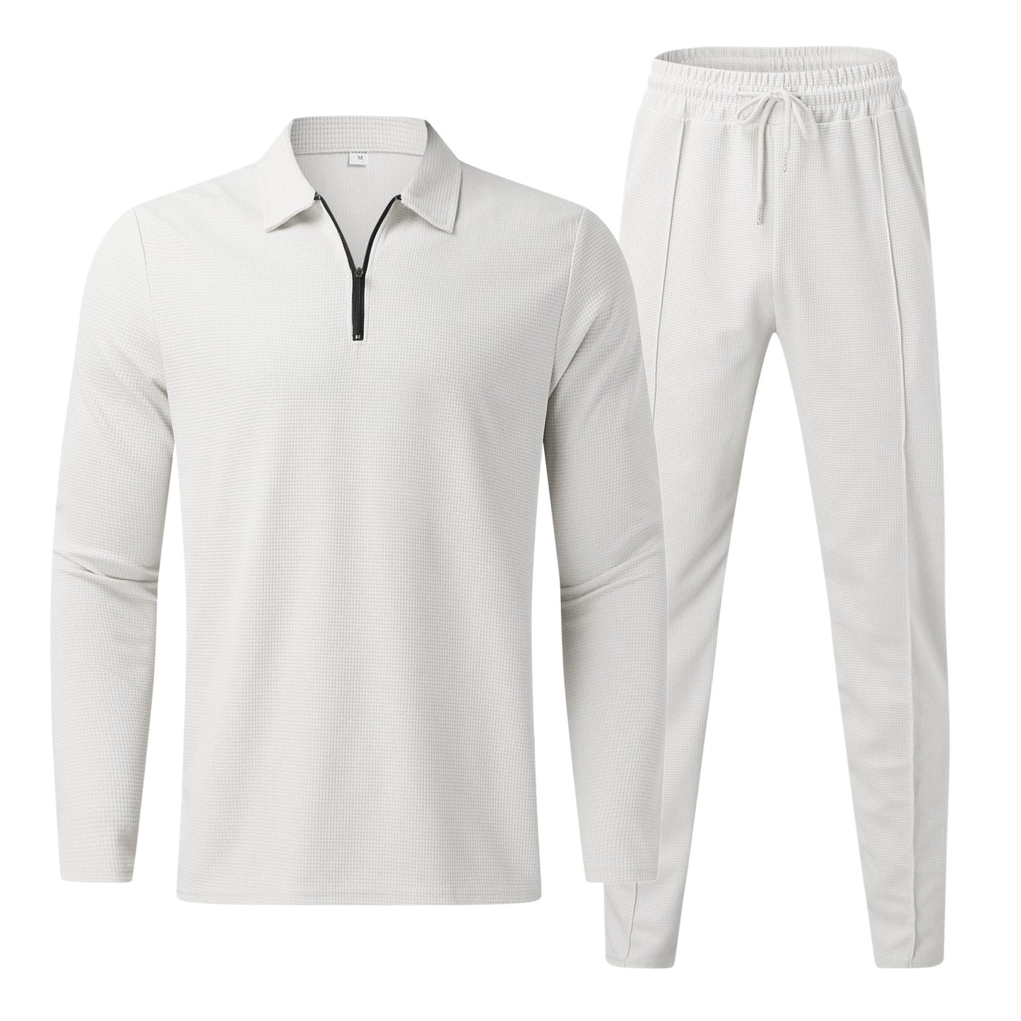 Harvey - Elegante e comodo completo con polo a maniche lunghe e pantaloni