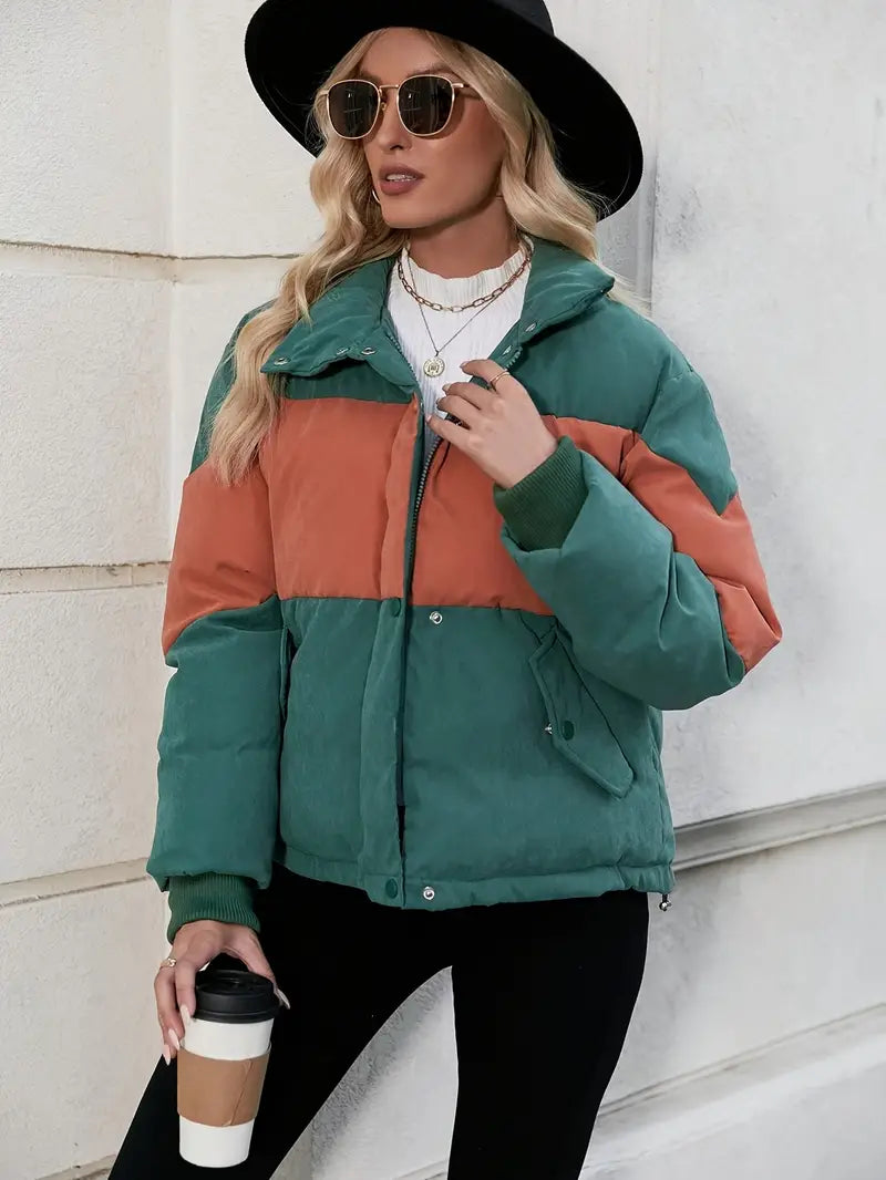 Kendall - Giacca con cerniera e design color block