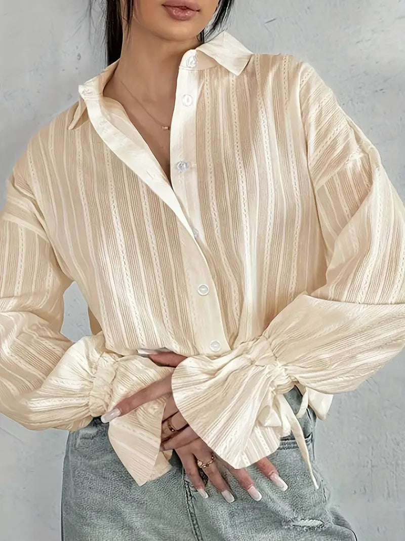 Harriet - Camicia a maniche lunghe con bottoni da donna