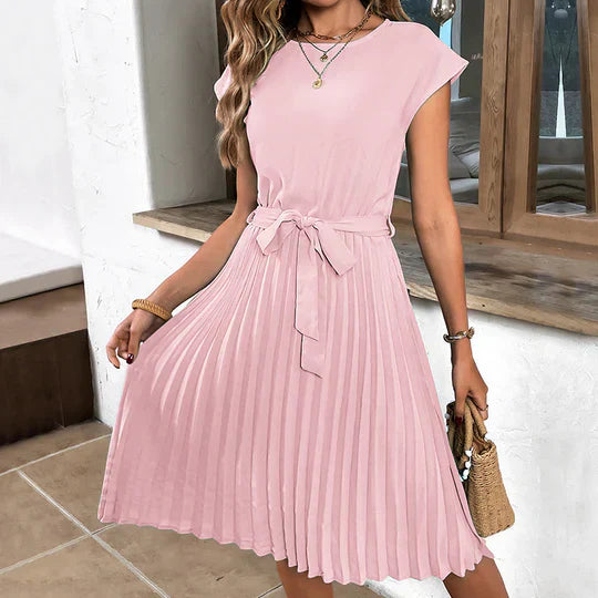 Brielle - Elegante abito midi plissettato a linea A