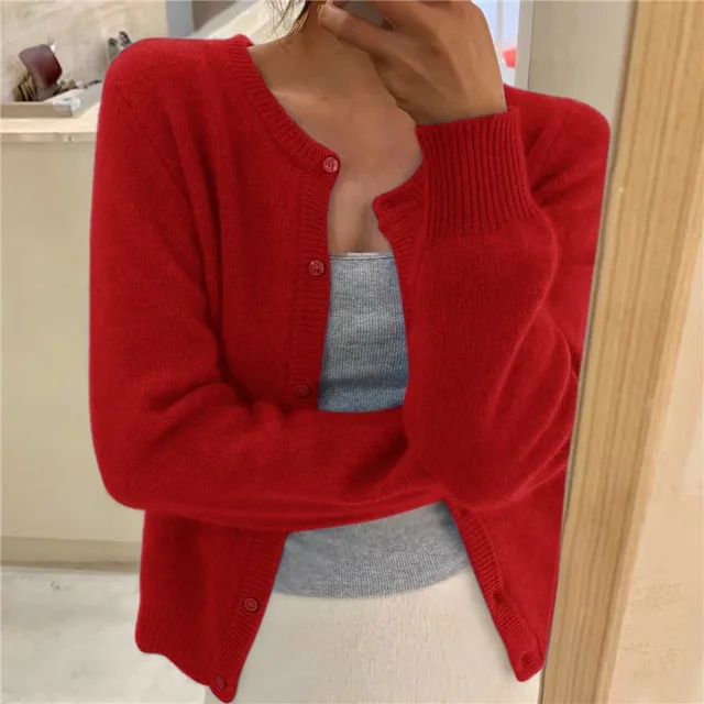 Hailee - Cardigan chic in maglia con bottoni