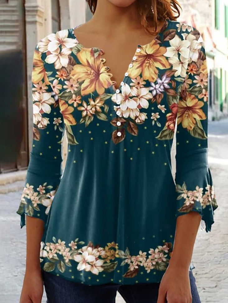 Violeta - Elegante blusa floreale con stile