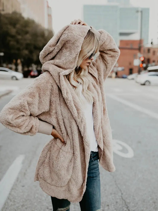 Letha - Cappotto invernale da donna con cappuccio