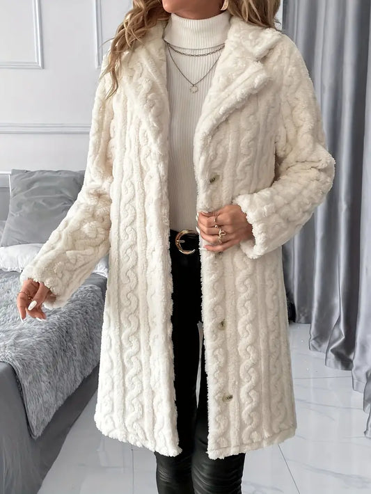 Eloise - Cardigan lungo e morbido in peluche double face