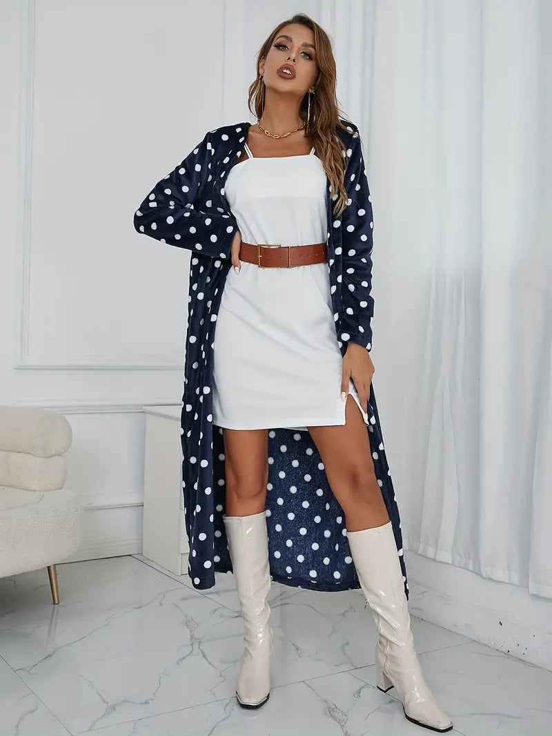 Clara - Cardigan midi con stampa dalmata
