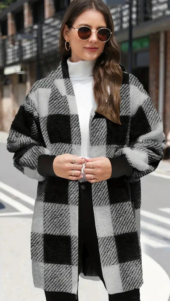 Rachel - Cardigan da donna a maniche lunghe con cappuccio