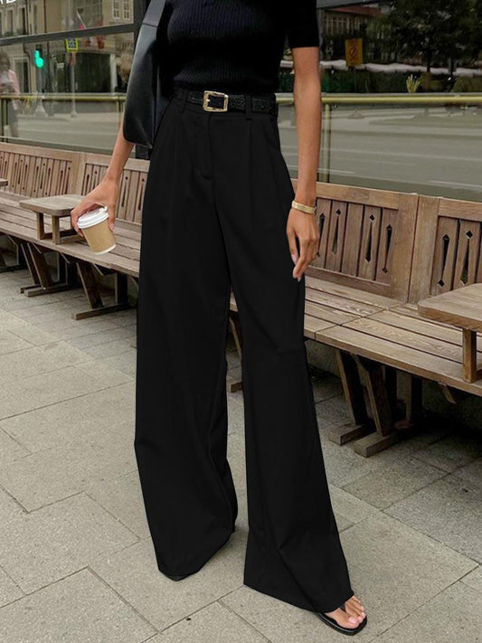 Zasha - Pantaloni Larghi con Pieghe