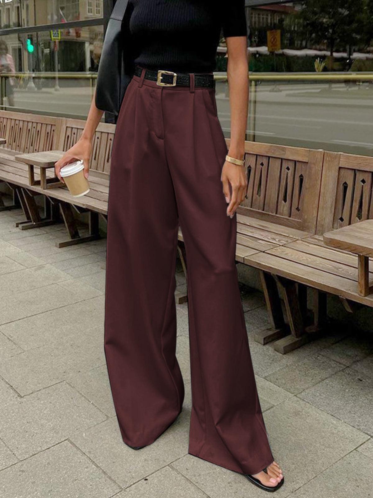 Zasha - Pantaloni Larghi con Pieghe