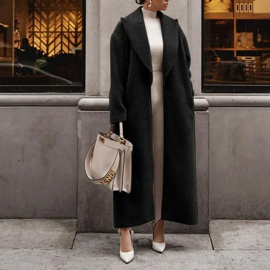 Kaitlin - Elegante trench lungo oversize e versatile