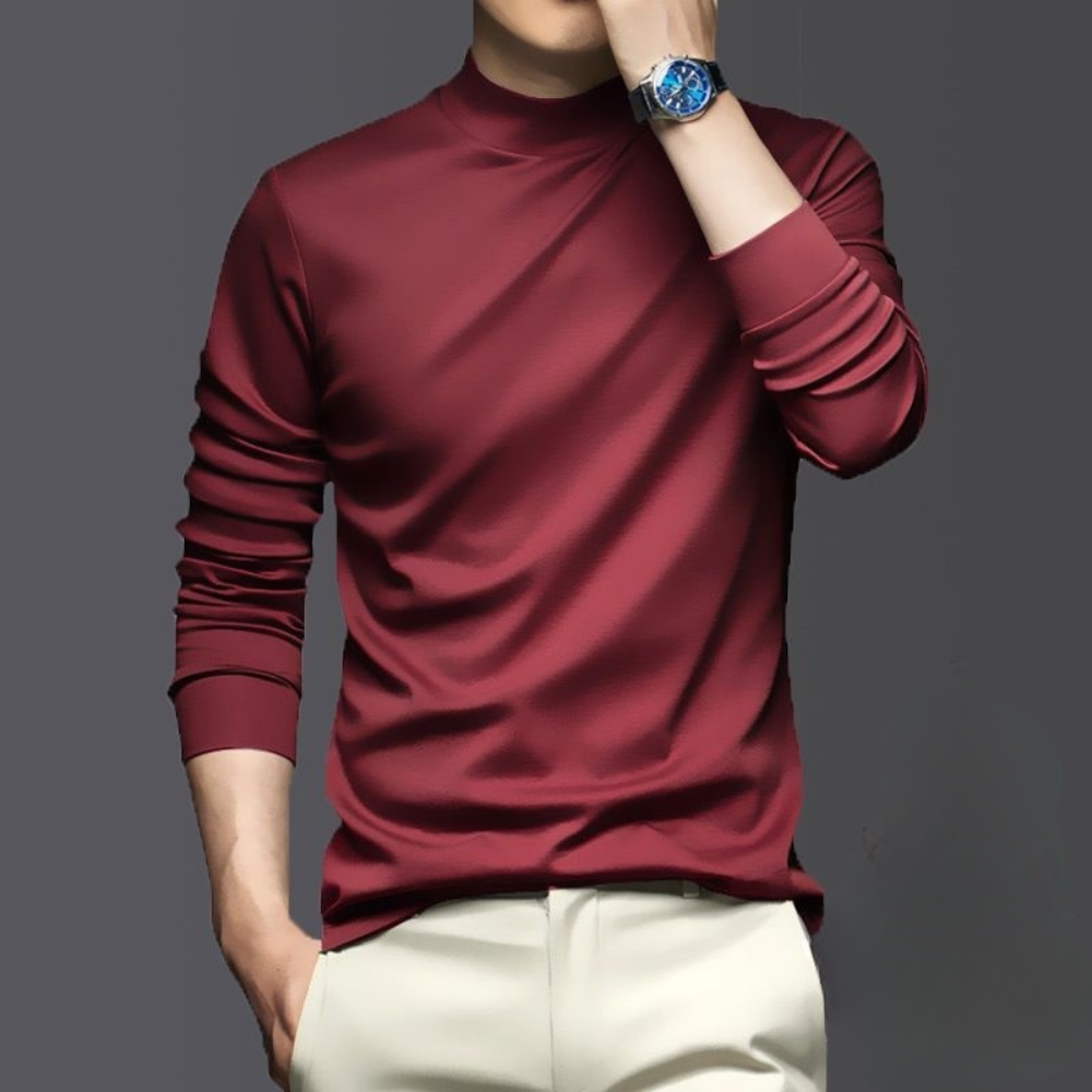 Carter - Maglia casual comoda a maniche lunghe con collo alto