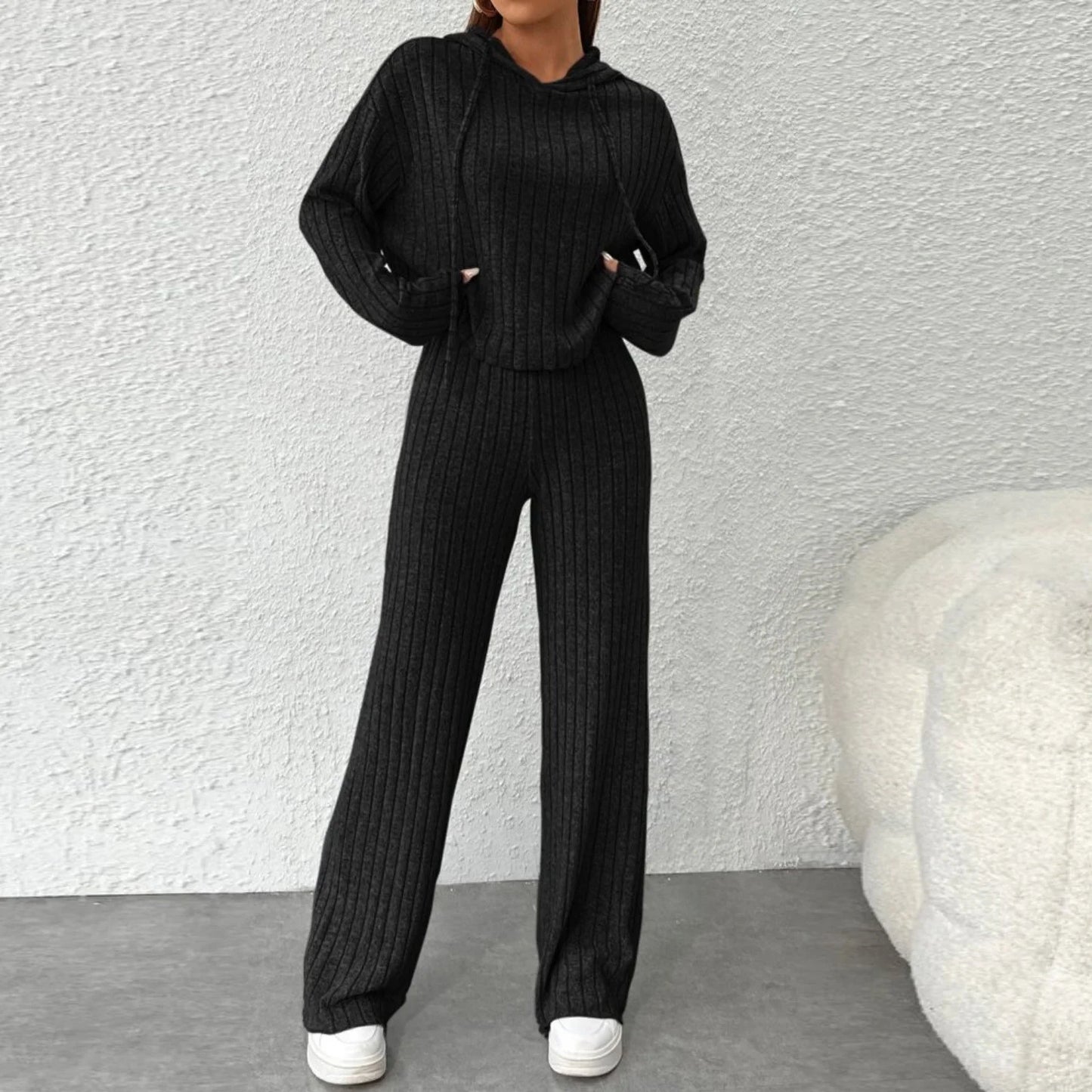 Elizabeth - Set lounge composto da felpe con cappuccio a maniche lunghe e pantaloni larghi