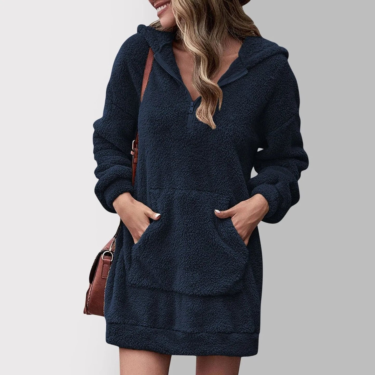 Patrina - Giacca calda e morbida con cappuccio oversize