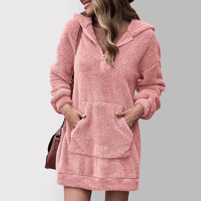Patrina - Giacca calda e morbida con cappuccio oversize