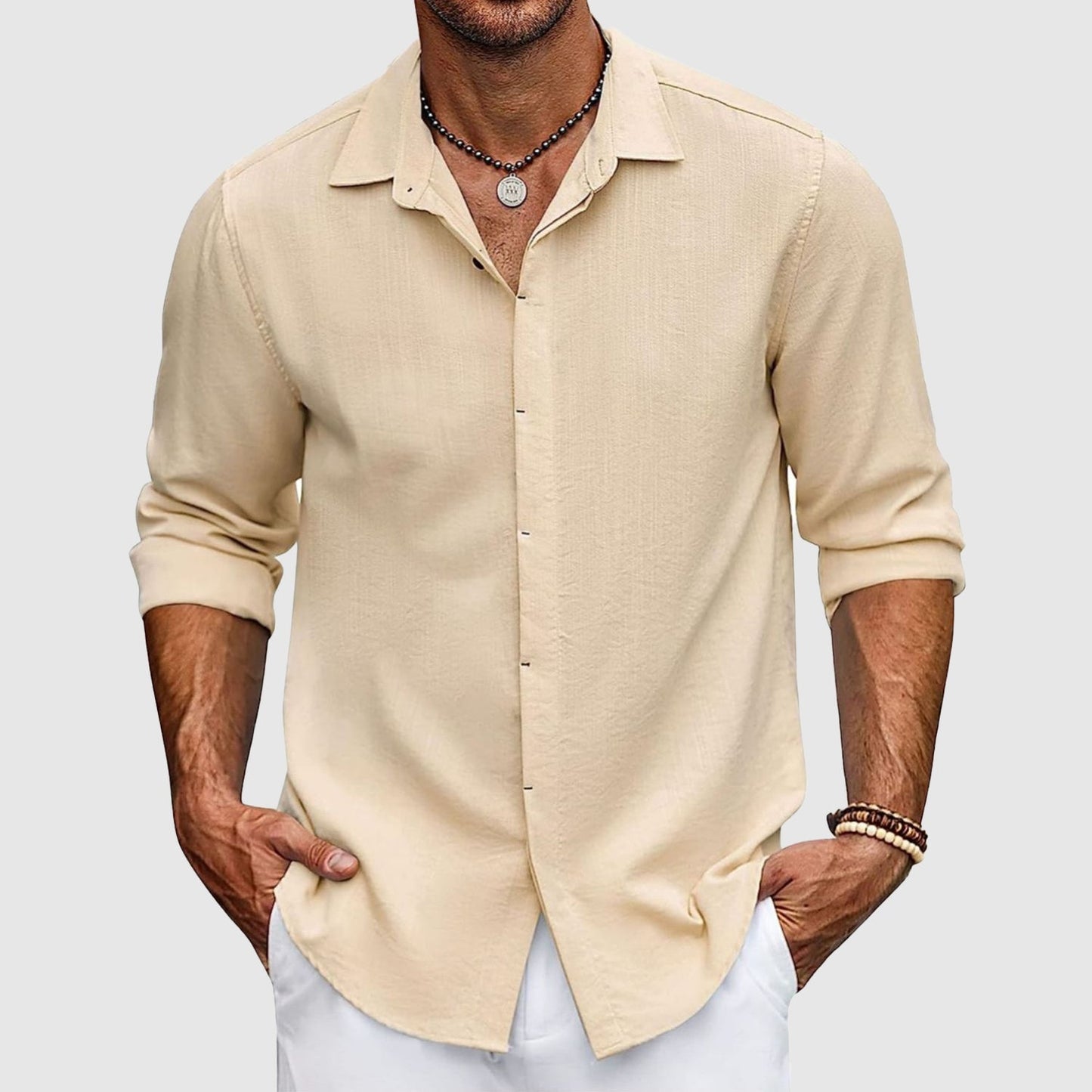 Mylan - Polo Elegante a Maniche Lunghe con Bottoni