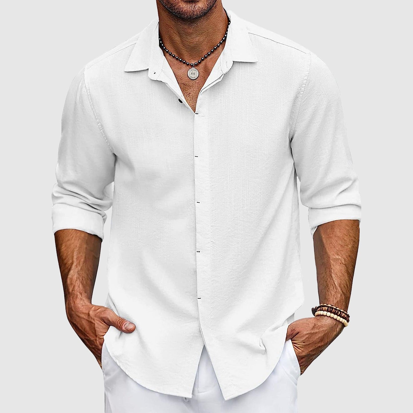 Mylan - Polo Elegante a Maniche Lunghe con Bottoni